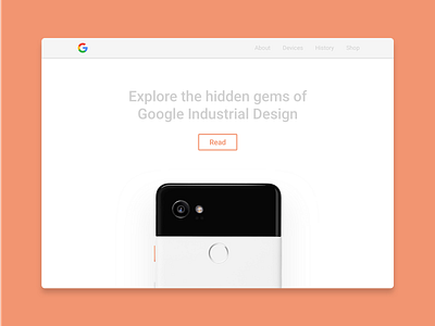 Landing Page article dailyui google google pixel landing landing page phone read ui ux uxui web