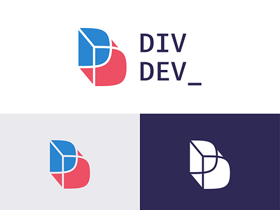 DivDev Logo. Personal branding logo design blog branding dev developer geometric identity lettermark logo logotype minimal monogram personal personal branding