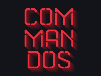 Commandos. Logo for friends friends gaming lettering logo stencil team videogames