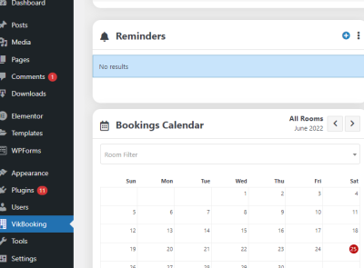 Booking calender