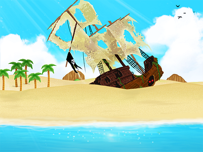 NagiQ 2 background background boat ikigames illustration island nagiq2 pirate treasure video game video games videogames