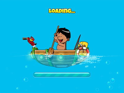 Loading bar of NagiQ 2 bar boat fishing ikigames loading nagiq 2 parrot photoshop sea video game videogames