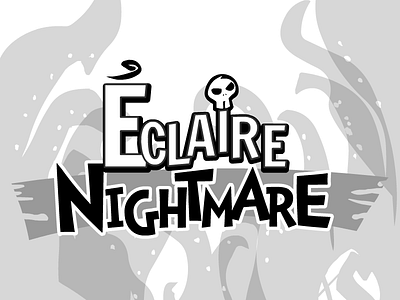 Éclaire Nightmare Logo cartoon casual eclaire games ikigames logo nightmare vector videogame