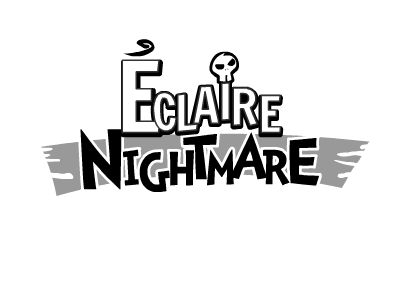 Éclaire Nightmare Logo cartoon casual eclaire games ikigames logo match3 nightmare tim burton vector