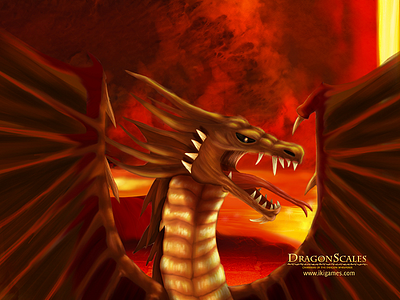 Fire Dragon casual dragon fire games gaming ikigames illustration match 3 photoshop scales