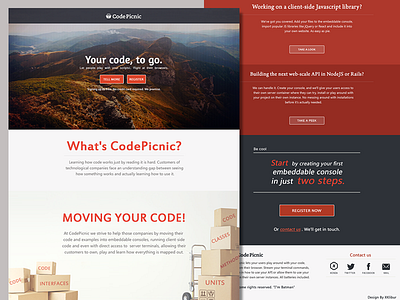 Web Design for CodePicnic code home landing page photoshop picnic web design website