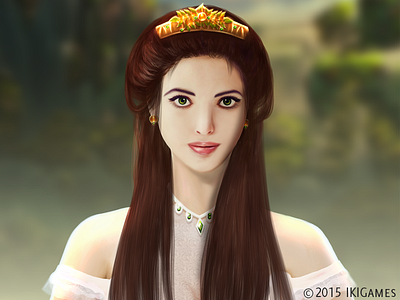 Princess Claudine character dragon game match 3 photoshop princess scales
