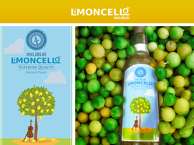 Limoncello branding cello drink homemade illustration lemon limoncello liquor logo