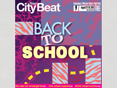 "Triad City Beat" cover for 8-22-19 design graphic design illustration layout typography vector