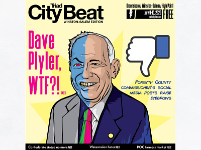 "Triad City Beat" cover for 7-9-20 design graphic design illustration layout typography vector