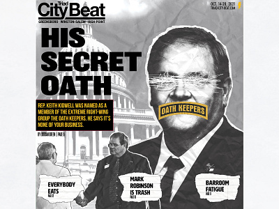 "Triad City Beat" cover for 10-14-21 branding design graphic design layout typography