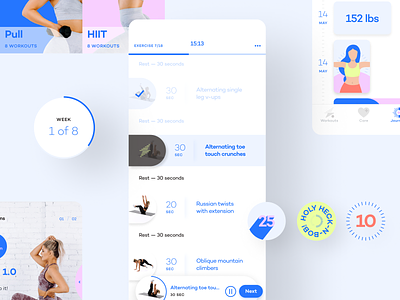 Alive by Whitney Simmons - UI app branding design elements flat icon identity illustration playful typography ui ux