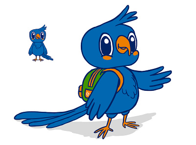 Arara Azul mascot arara azul art bird blue cartoon character design design digitalart illustration mascot
