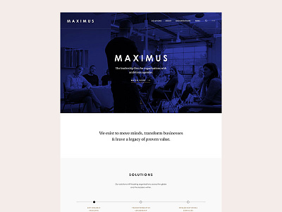 Maximus branding minimal ux website design