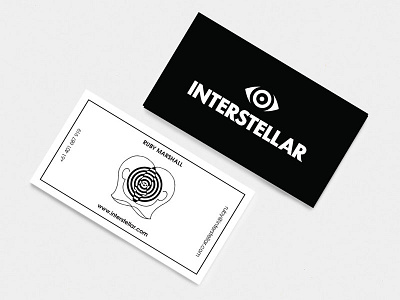 Interstellar branding business cards logo music