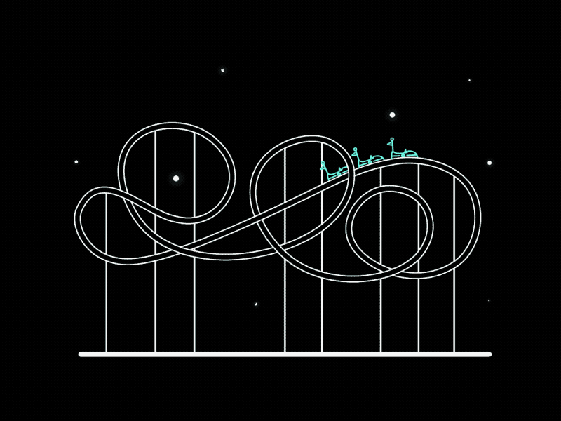 Amusement Part 3 Roller Coaster by Brad Eustathios on Dribbble