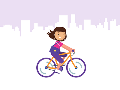 Bike bike girl health illustration illustrator life vector