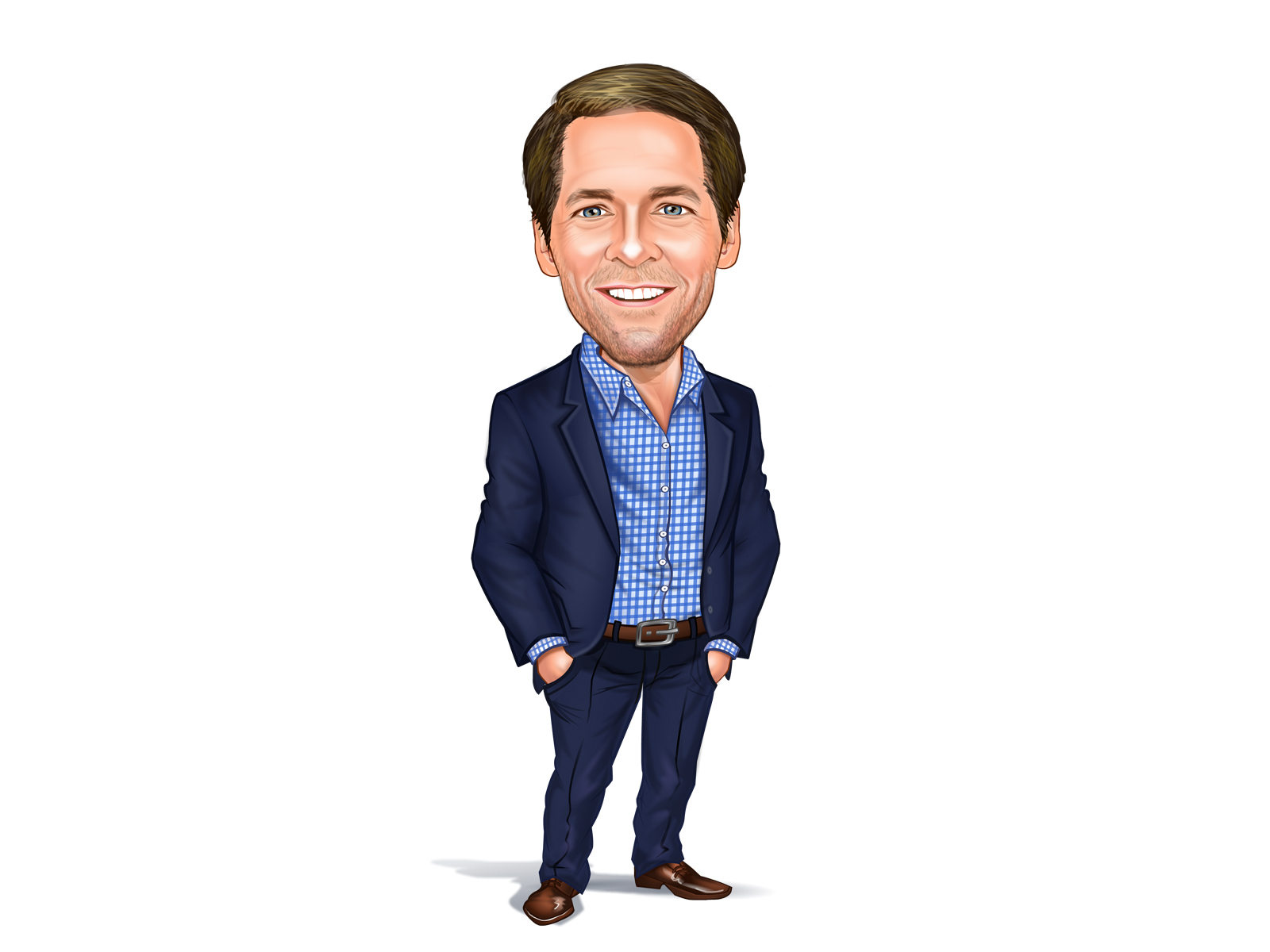 Digital Caricatures - Man Caricatures Bussiness Suit by Jenae on Dribbble