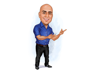 Digital Caricatures - Man Caricatures Casual Business caricature cartoon design digital caricatures illustration