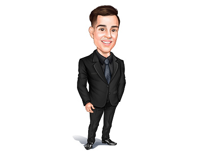 Digital Caricatures - Man Caricatures Bussiness Suit caricature cartoon design digital caricatures illustration