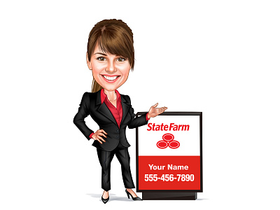 Digital Caricatures - Insurance Agent Caricatures caricature cartoon design digital caricatures illustration