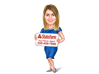 Digital Caricatures - Insurance Agent Caricatures