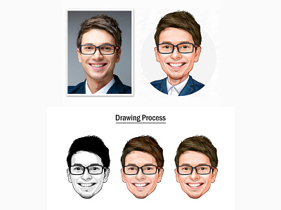 Portrait Caricatures - 100% hand drawing from your photos caricature cartoon design digital caricatures illustration