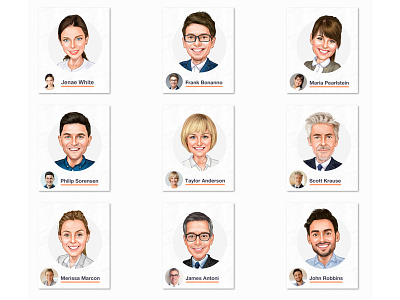 Cartoon Portrait/EmailSignature/​Employee Portrait for Team Page