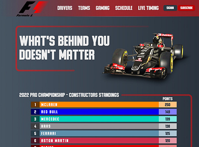 Formula1 shot car cars design formula1 illustration landing ui web