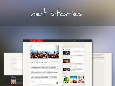 Net Stories Psd Template free psd template