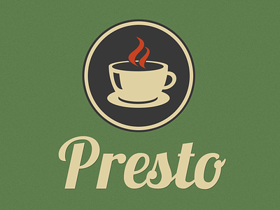 Presto Cafe Logo coffee logo presto shop