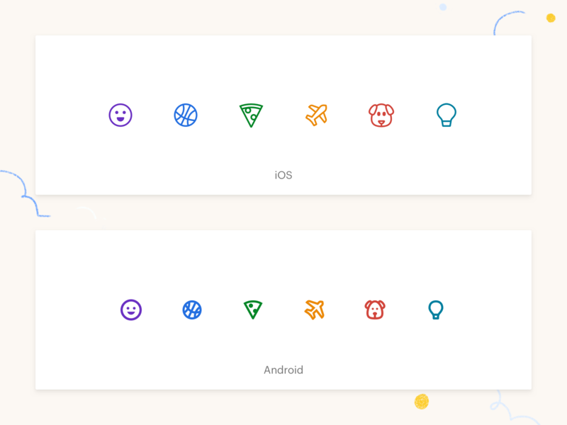 Twist Reactions - Category icons android app communication emoji icon iconography interface ios remote team twist ui