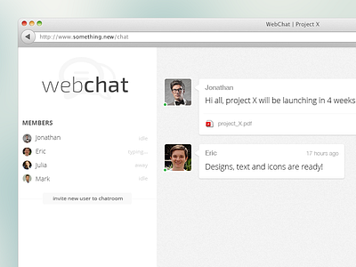 WebChat app chat client collaboration ui web