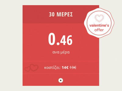 Valentine's Day Offer badge blindchat offer premium price table valentines