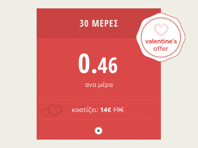 Valentine's Day Offer price table badge valentines premium offer blindchat