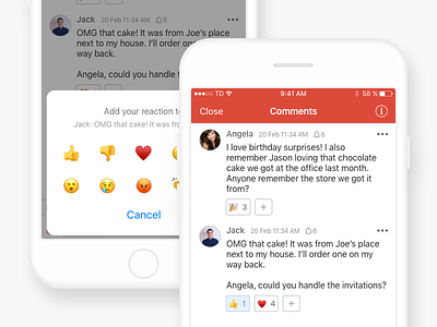 Todoist Comment Reactions app comment ios productivity reactions task todo todoist ui