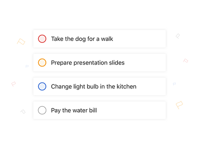 Todoist Priority Colours colours priority productivity task todo ui