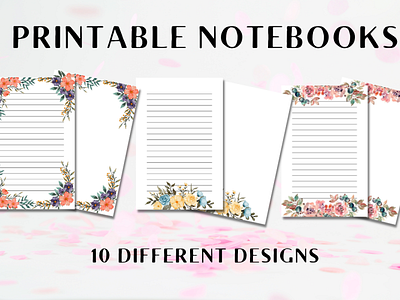 Printable Notebooks for your shop notebook notebooks flower