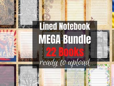 Notebook MEGA Bundle interior kdp notebook steampunk vintage