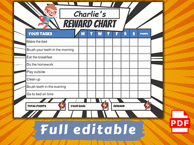 Full editable reward system for kids kids reward reward system