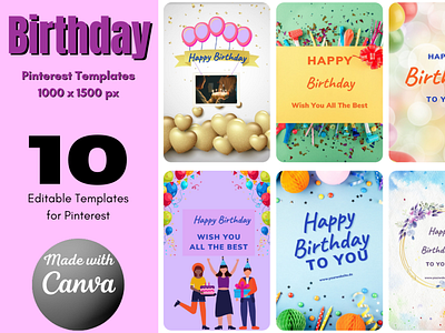 Pinterest Tempaltes Happy Birthday