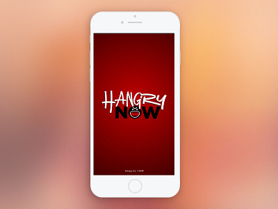 Hangry Now branding logo ui ux