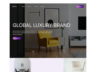 Landing page- furniture website