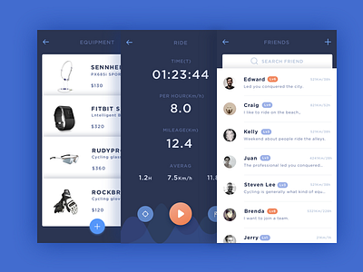 Sharing bike and navigate 3 bicycle bike blue friend navigatie shop time ui
