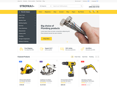 Stroyka - Tools Store eCommerce HTML Template ecommerce instruments responsive tools store