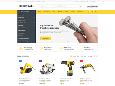 Stroyka - Tools Store eCommerce HTML Template