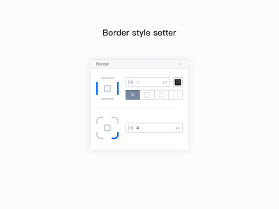 Border style setter appbuilder application border vision website