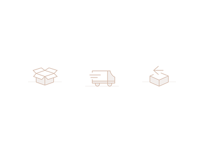 Delivery Icons box delivery e commerce icons pictograms return service shipping truck