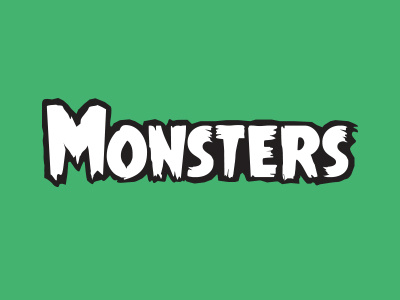 m o n s t e r s awesome branding horror logo logotype monster outline packaging