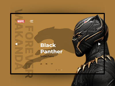 Black panthar- marvel landing page